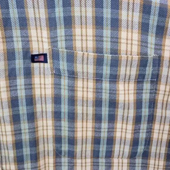 Polo Jeans Co. Ralph Lauren Men's Long Sleeve Plaid Brown Size 2XL - Picture 3 of 8